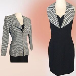 Karen Lawrence by Matthew Vintage Two Piece‎ Embellished Jacket and Dress Size 4